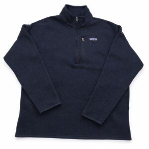 Patagonia Men’s Quarter Zip Fleece Pullover Navy Blue Size L